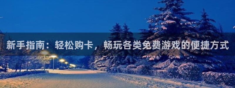 长征娱乐直属：新手指南：轻松购卡，畅玩各类免费游戏的便捷方式